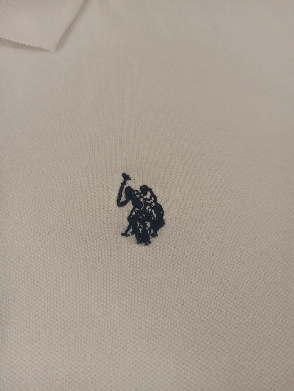 U.S. Polo Assn. Men's White Short-Sleeve Polo Shirt Size Medium